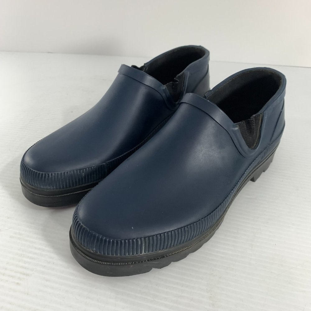 Woodstock Womens Rubber Booties Boots Size 9 Blue Steel Shank Waterproof Slip On